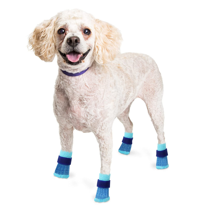 Frienda 8 Pieces Double Side Anti-Slip Dog Socks with Adjustable Straps Puppy Paw Protector Socks with Grips Strong Traction Control for Pet Dog Indoor on Hardwood Floor Wear Small - PawsPlanet Australia