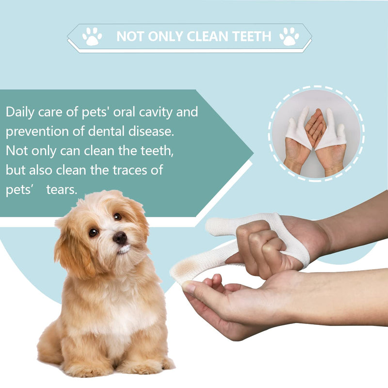 Dog toothbrush finger cots reusable, dental care dog finger cot, finger toothbrush for dogs, pet toothbrush made of knitted fabric for dogs and cats - PawsPlanet Australia