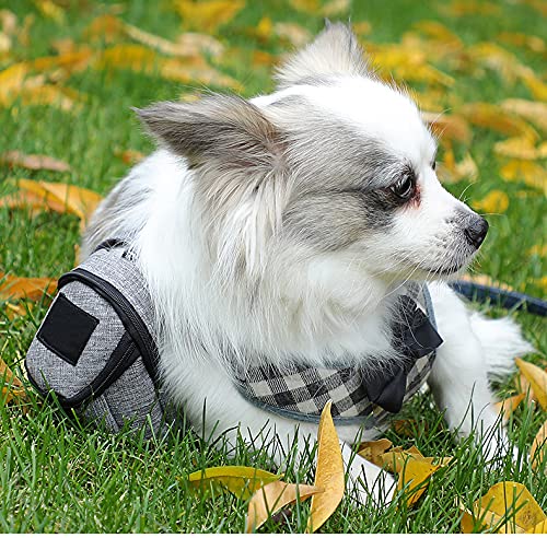 Dog Poop Bag Holder for Any Dog Leash and Poop Bags, Waste Bag Dispenser, Dog Poop Bag Dispenser with 1 Free Durable Wheels & Metal Hook Can Be Seen as a Dog Treat Bag (Gray) Gray - PawsPlanet Australia