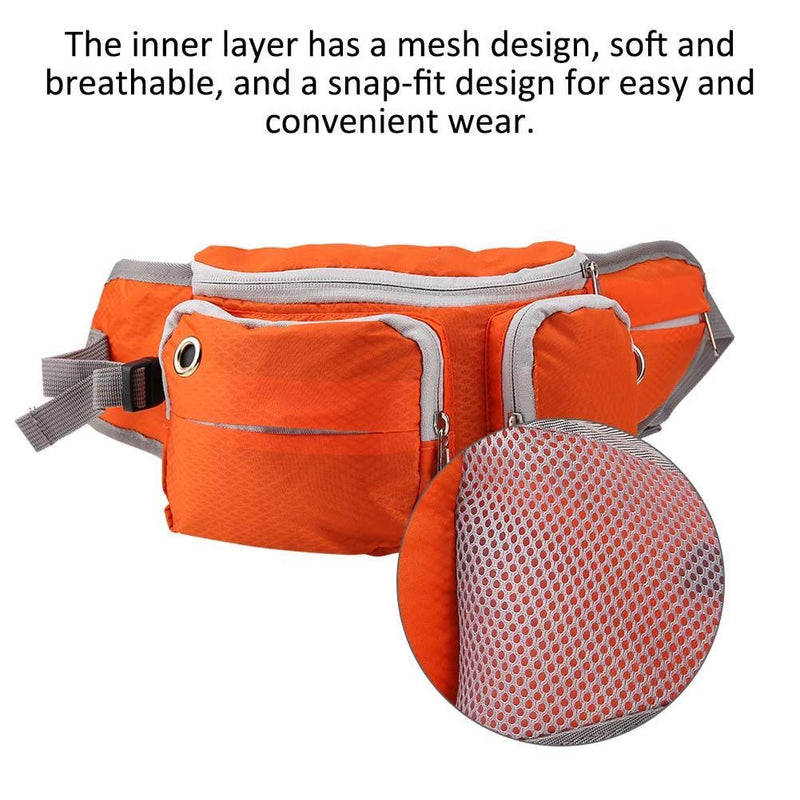 [Australia] - Pet Treat Training Pouch Portable Dog Treat Waist Bags Dog Training Snack Reward Bag Pet Outdoor Snack Storage Bag orange 