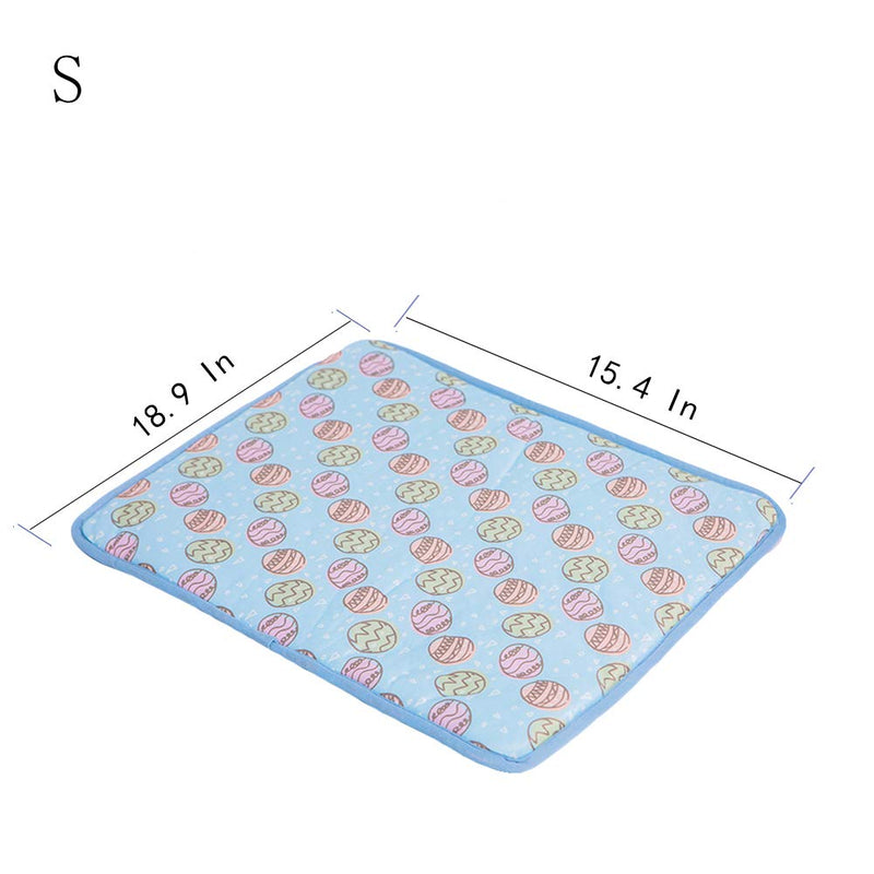 Worderful Washable Dog Cooling Mat Ice Silk Pet Self Cooling Pad Blanket Summer Cooling Mat & Sleeping Pad Keep Cooling for Pets, Kids and Adults. Small Blue - PawsPlanet Australia