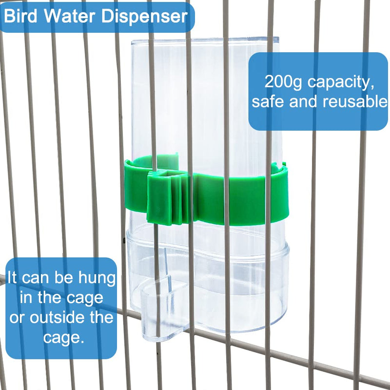 Hamiledyi No Mess Bird Feeders Automatic Parrot Feeder Drinker Acrylic Seed Food Container Parakeet Water Dispenser Cage Accessories for Lovebirds Budgies Canary Finch - PawsPlanet Australia