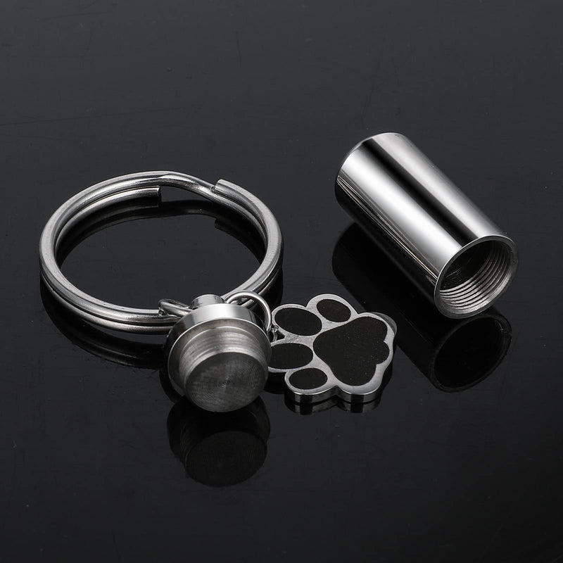 Pack of 2 mini urn for dogs, ashes urn bottle dog claw pendant made of stainless steel, memorial ashes memorial urn key chain, cremation ashes memorial jewelry memorial keychain for pets - PawsPlanet Australia