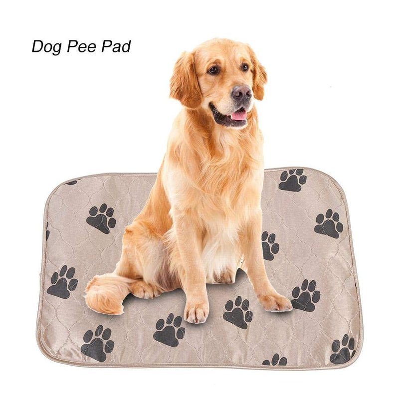 Pet Pee Pad - Washable Waterproof Puppy Dog Cat Urine Mat Super Absorbing Pet Training and Travel Pads (40*60cm-Brown) 40*60cm 棕色 - PawsPlanet Australia