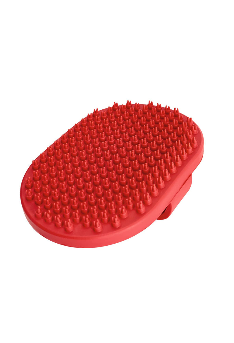 HUNTER 97949 Wellness Massage Curry Comb for Dogs, Solid Rubber, Red - PawsPlanet Australia