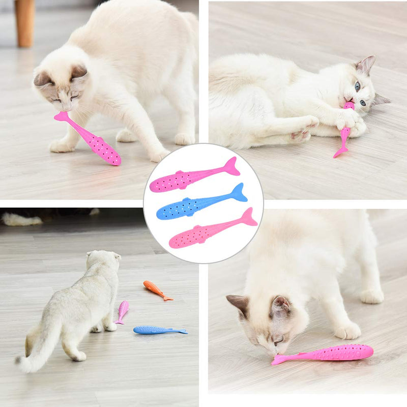 [Australia] - Sufadu Cat Toys Premium Silicone Whale Catnip Toys for Cats,Interactive Chew and Toothbrush,Catnip Rechargeable, 1 Whale and 3 Gifted Pack of Catnip for Kitten Kitty Cats Purple Fish 