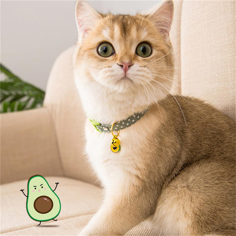 AAED Pack of 4 cat collars, cat collars with safety clasp, cat collars, adjustable cat collar, cat collar, kitten collar with bell (4 colors, style A) - PawsPlanet Australia