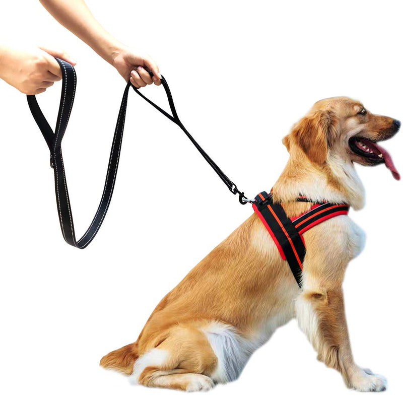 [Australia] - CHMETE Pet Gear Dog Leash 5ft Long - Traffic Padded Two Handle - Heavy Duty - Double Handles Lead for Control Safety Training - Leashes for Large Dogs or Medium Dogs 