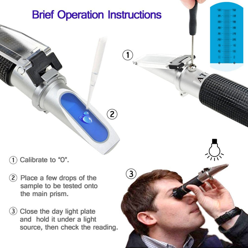 Salinity Refractometer for Seawater and Marine Fishkeeping Aquarium 0-100 PPT with Automatic Temperature Compensation - PawsPlanet Australia