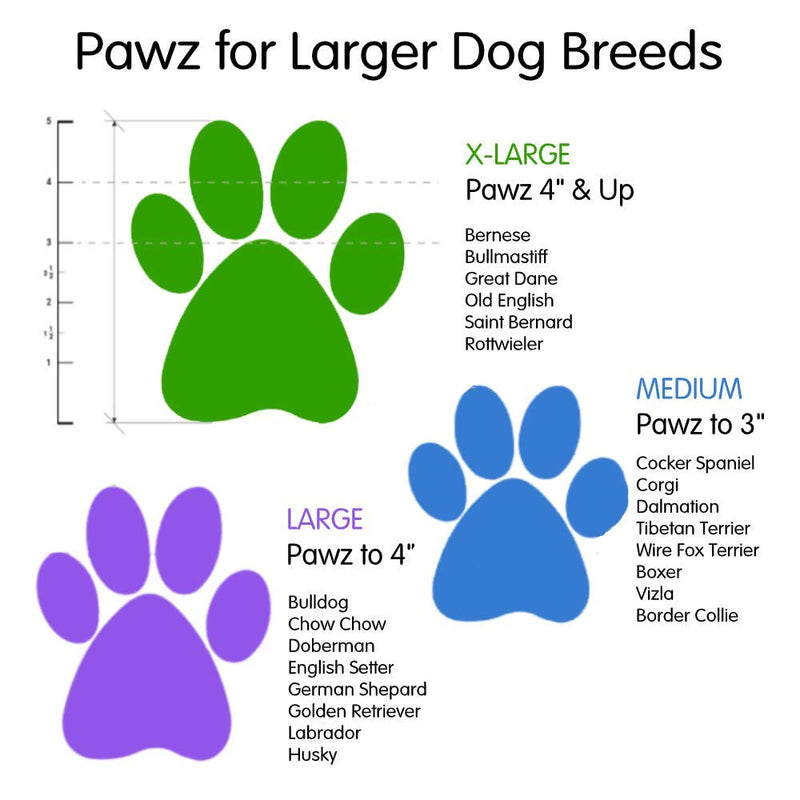 [Australia] - Pawz Dog Boots (Large) | Dog Paw Protection with Dog Rubber Booties | Dog Booties for Winter, Rain and Pavement Heat | Waterproof Dog Shoes for Clean Paws 