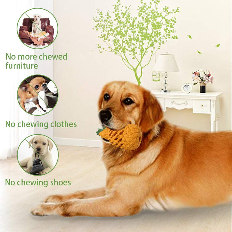 [Australia] - M.C.works Pineapple Dog Chew Toys for Aggressive Chewer, Tough Dog Dental Chews Toy, Indestructible Dog Toys for Large Dogs, Food Grade Puppy Toys X Large 7.5 In 