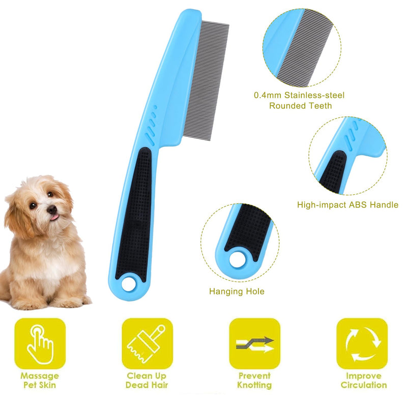 Lice Comb Pack of 3 Flea Comb Dogs Fine Teeth Flea Comb for Cats with Long Short Handle Cat Comb Flea Comb Flea Comb for Effectively Against Fleas and Lice for Removing Dandruff - PawsPlanet Australia