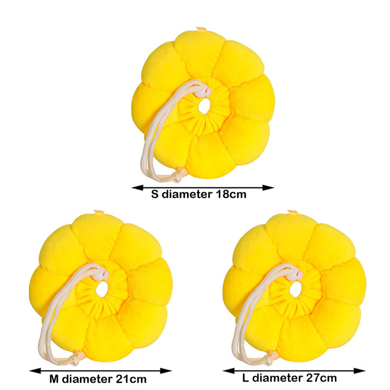 XSQD Neck Collar Cat Collar Soft Cat Protective Collar Anti Bite Safety Adjustable Protective Collar, Recovery After Surgery or Wound, Pets Small Dogs Kittens (M) Yellow M - PawsPlanet Australia