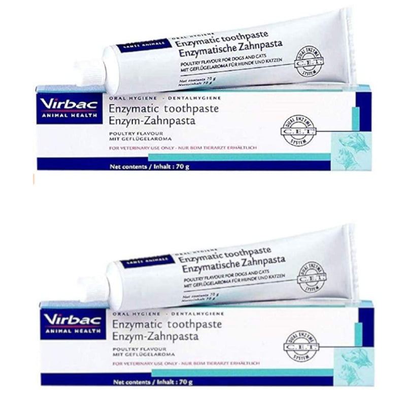 Virbac enzymatic toothpaste for dogs 2x 70g - PawsPlanet Australia