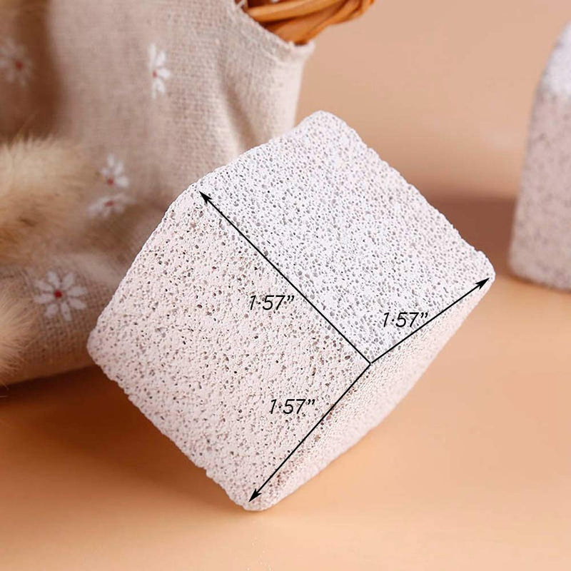 [Australia] - Hamster Chew Toy Lava Teeth Grinding Square Stone For Hamsters Chinchillas and Rabbits Mineral Stone Calcium Chew Toy for Small Animal(Pack of 10) 