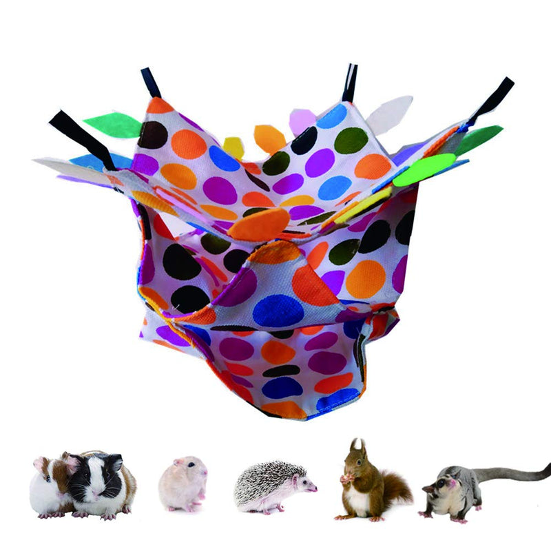Rat Hammock Hamster Bed Guinea Pig Toys Small Animal Hammock Soft and Durable for Cage Triple Hanging Bed Bunk Bed for Squirrel Mouse Mice Sugar Glider Chinchilla,Colorful Polka Dots Multi-colored - PawsPlanet Australia