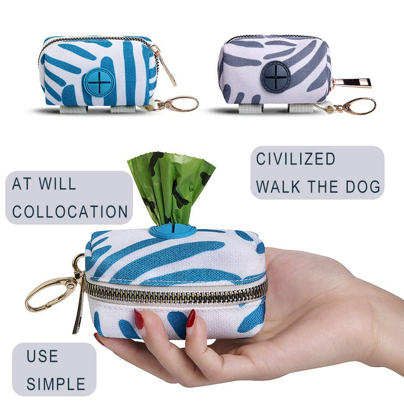 LELE LIFE 2 Pack Fashion Dog Poop Waste Bag Dispenser, Pet Dog Waste Bag Dispenser, Dog Poop bag Holder, Leash Dispenser for Dog Waste Bags, Green Strip and Grey Strip - PawsPlanet Australia