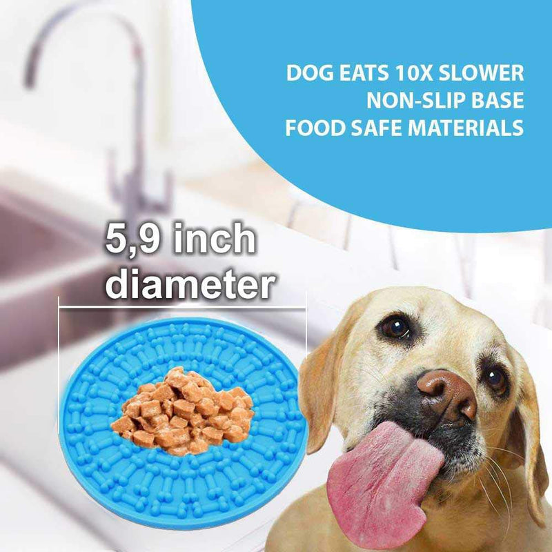 [Australia] - Dog Feeding Lick Mat - Spread Peanut Butter for Bath Distraction Easy Grooming in Shower Tub Sink - Pet Washing Device  Silicone Accessory Toy with 37 Suction Cups 