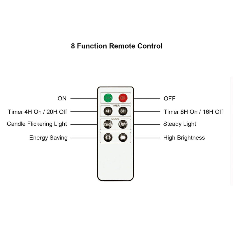 Ivory 10.8" Flameless Taper Candles with Timer, Battery Operated Dinner Candles, Smooth Wax Finish, Warm White LED, Remote & Batteries Included - Set of 4 - PawsPlanet Australia