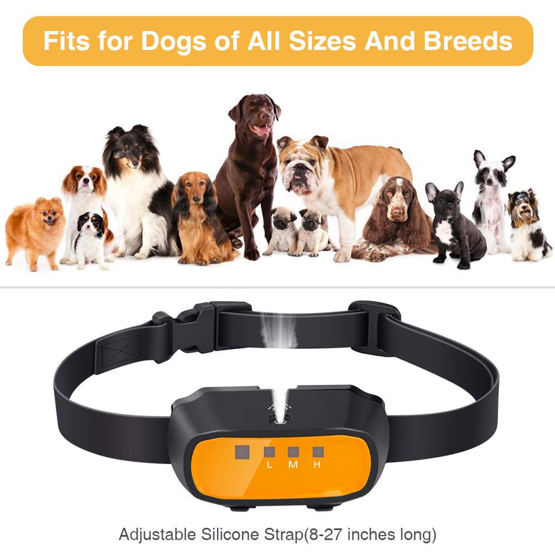 Stop Dog Barking, Anti Bark Collar with Remote Rechargeable, Waterproof Adjustable Sensitivity Dog Training Collar Safe for Dogs Anti Barking Deterrent Device No Electric Shock Bark Collars Gold - PawsPlanet Australia