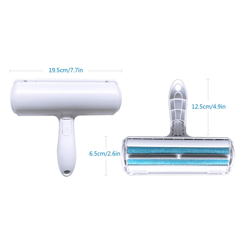 AlfaView Pet Hair Remover Brush, Double Sided Reusable Fur/Lint Remover Roller Brush with Self-Cleaning Case for Dogs,Cats,Clothes & Furniture Roller Hair Remover - PawsPlanet Australia