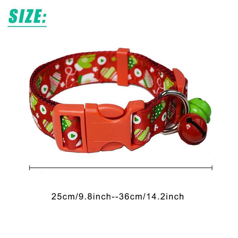 yizeda Christmas Cat Collar with Bells, 2020 Red and Green Bell Collar Christmas Cat Collar Dog Collar. (2 Packs - PawsPlanet Australia