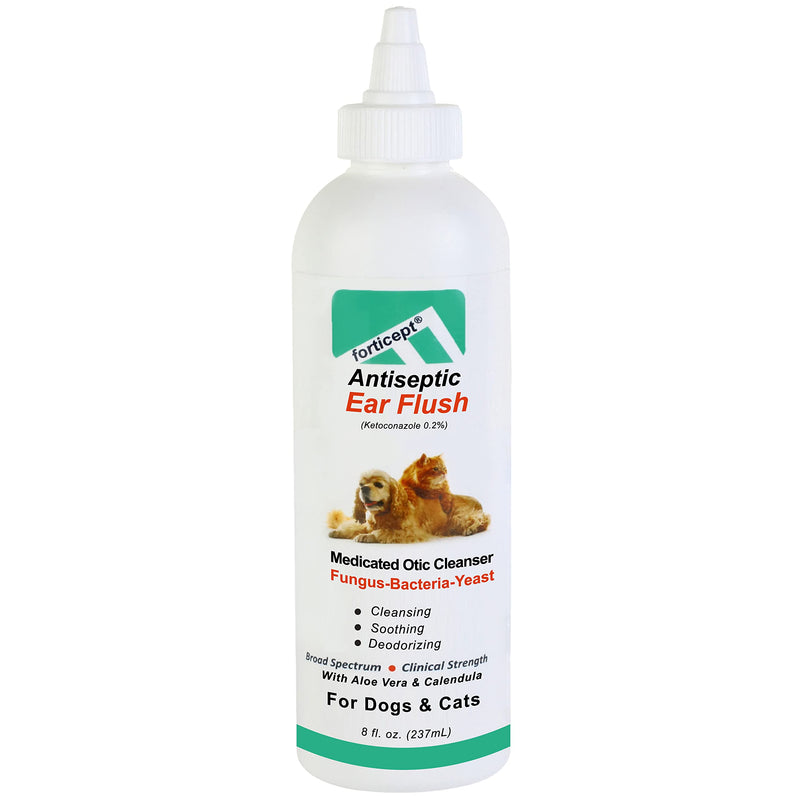 Forticept Dog and Cat Ear Infection Treatment, Dog Ear Drops with 1% Hydrocortisone 2 oz Ear Medicated Drops - PawsPlanet Australia