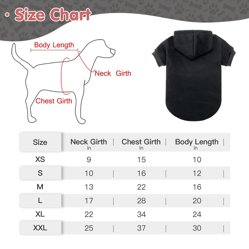 BINGPET Blank Basic Polyester Pet Dog Sweatshirt Hoodie X-Small (Pack of 1) Black - PawsPlanet Australia