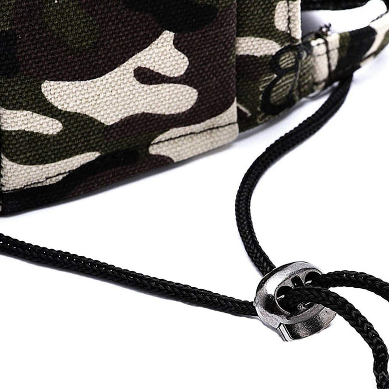 Winnfy Pet Dog Baseball Cap Adjustable Dog Outdoor Baseball Hat with Ear Holes Chin Strap S Camouflage - PawsPlanet Australia