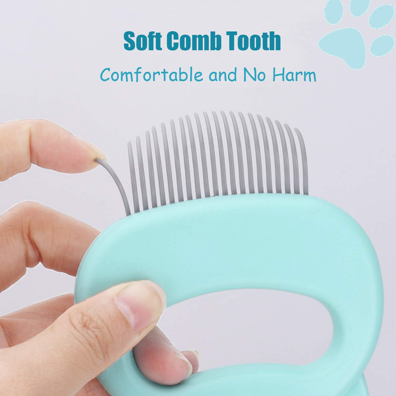 3Pcs Cat Comb, Soft Pet Hair Removal Cat Massage Comb, Cats Hair Shedding Cleaning Brush Tool, Pet Fur Grooming Brush Hair Remover for Matted Hair, Pet Deshedding Brush for Cats and Dogs (Green) - PawsPlanet Australia