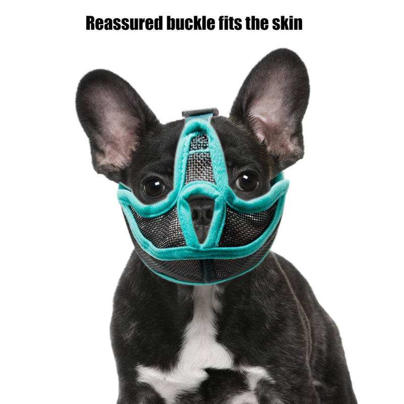 Naroote Bulldog Muzzle with Short Snout Poison Bait Protection Dog Anti Poison Bait Muzzle for Dogs Dog Muzzle Muzzle for Dogs with Short Snout Anti Biting for Dogs (m) - PawsPlanet Australia