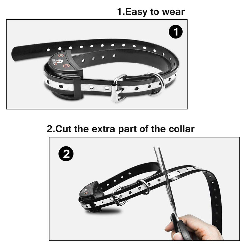 Paipaitek Collar Replacement Strap, Dog Shock Collar Replacement Strap Fits Most of Pet Fence and Bark Collars Receivers - Durable & Adjustable -2 Pack Black & Blue - PawsPlanet Australia