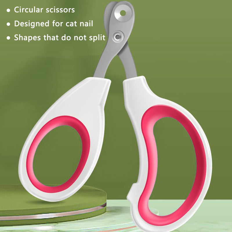 FIBOUND 2 pieces claw care cutters, claw scissors, cats, stainless steel claw scissors, claw cutters, cat nail clippers for small dogs, puppies, cats, rabbits, small animals (rose red) - PawsPlanet Australia