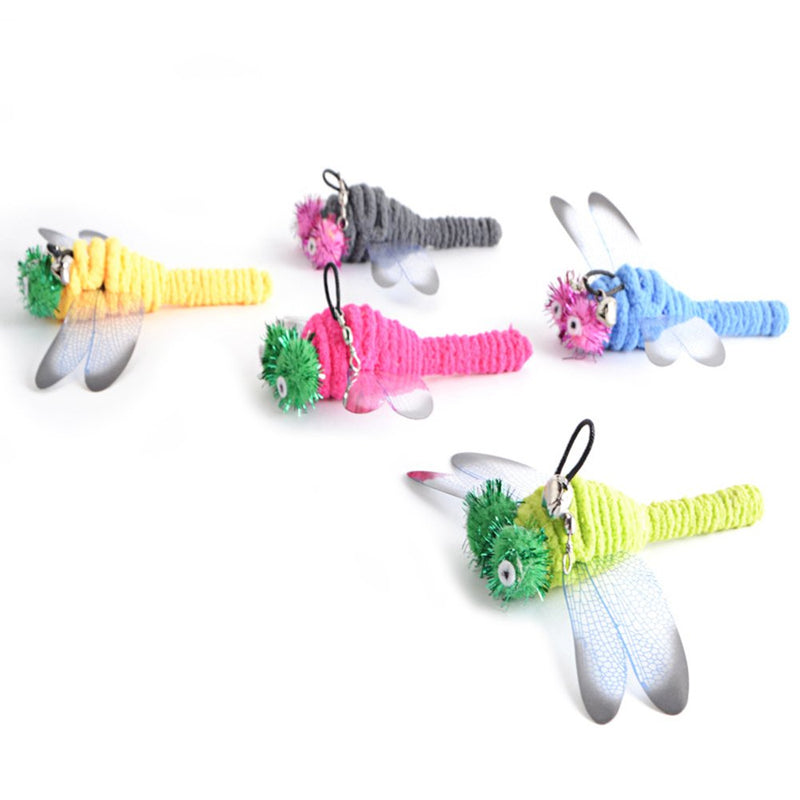 [Australia] - UEETEK 5 Pcs Replacement Dragonfly for Interactive Cat and Kitten Toy Wands 