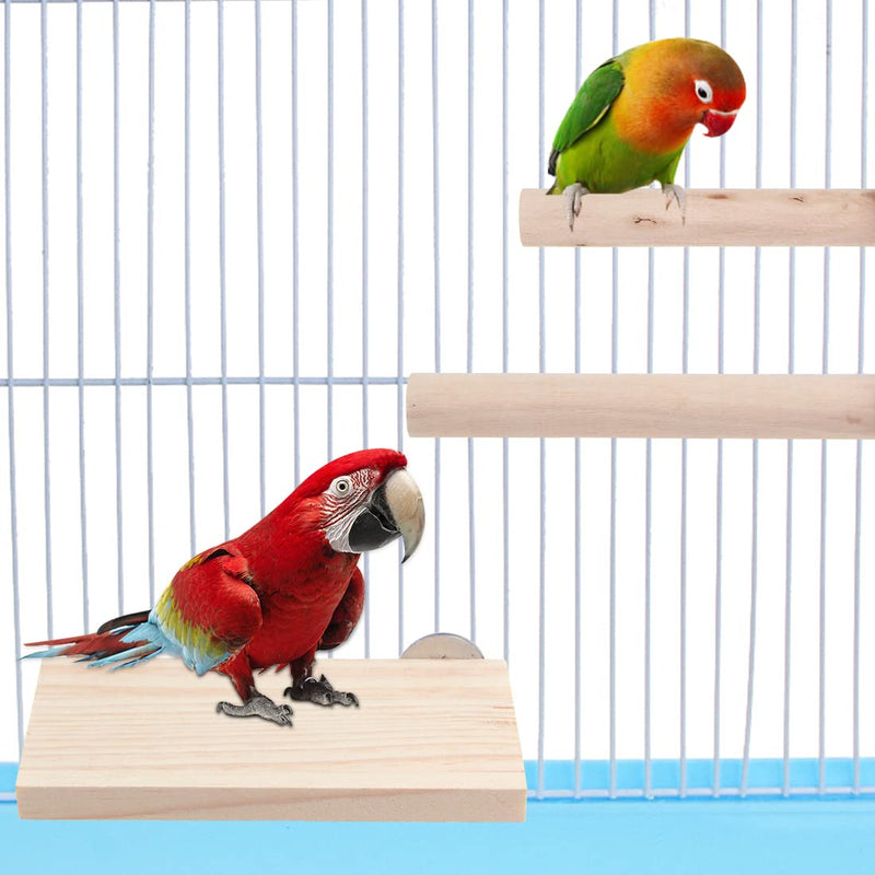 Bird Perches Parakeet sports Toys Bird Stand Pole Bird Cage Accessories Parrot Perching Platform (Small, Set-A) Small - PawsPlanet Australia