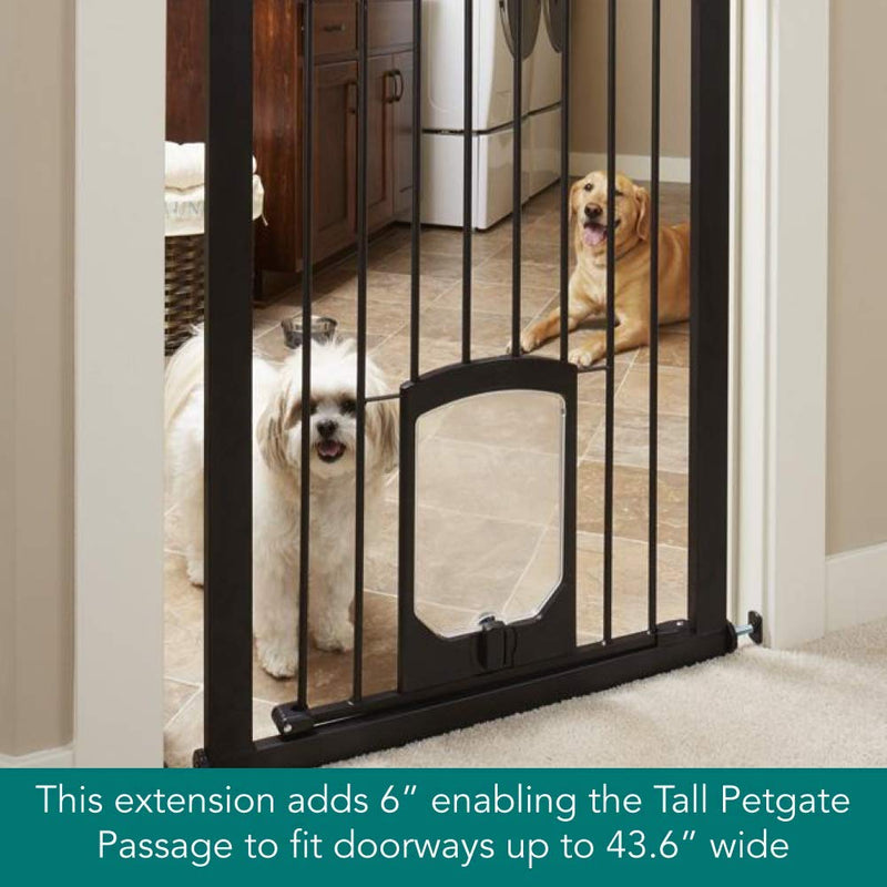 [Australia] - North States MyPet 2 Bar Extension for Tall Petgate Passage: Add extension for a gate up to 43.6" wide (Adds 6" width, Matte Bronze) 6" Extension 