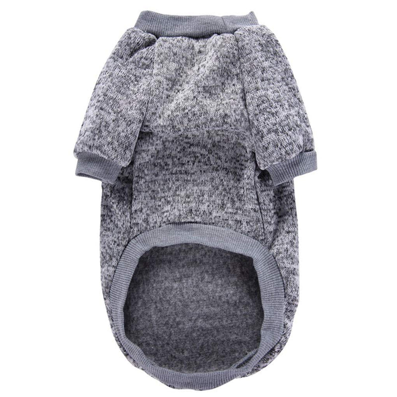 CHBORLESS Pet Dog Classic Knitwear Sweater Warm Winter Puppy Pet Coat Soft Sweater Clothing for Small Dogs (XS, Grey) - PawsPlanet Australia