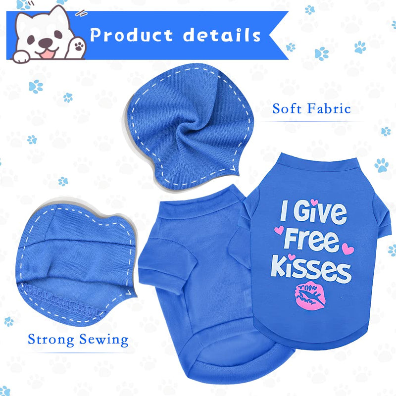 Sebaoyu 4 Pieces Dog Shirt for Small Dogs, Chihuahua Puppy Clothes for Girl Boy, Summer Tiny Dog Clothes Outfit, Extra Small Pet Yorkie Teacup Clothing Male Female X-Small Eat - PawsPlanet Australia