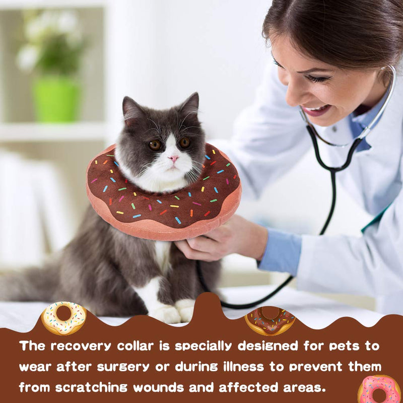 BINGPET Cat Recovery Collar Soft - Cute Donut Neck Cone After Surgery, Adjustable Protective Pet E Collar for Wound Healing, Suitable for Cats, Puppies, Small Breeds Dogs - PawsPlanet Australia