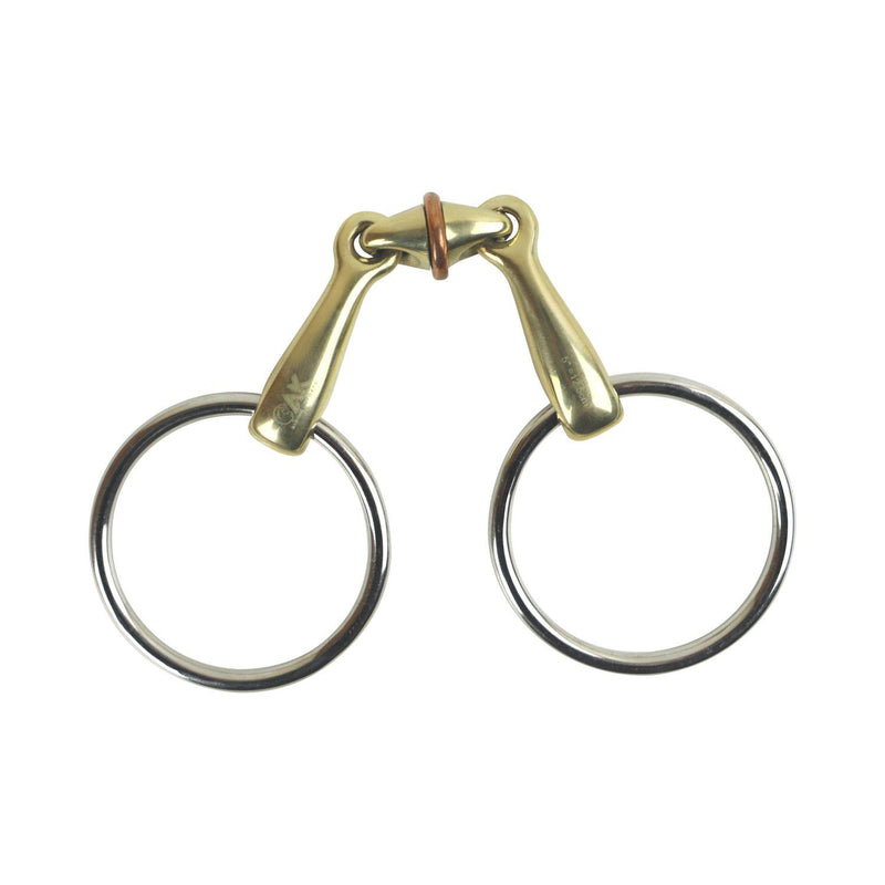 AK Loose Ring Lozenge with Cooper Roller Middle Link in German Silver AKRS-2625 (5.25", German-Silver) 5.25" - PawsPlanet Australia