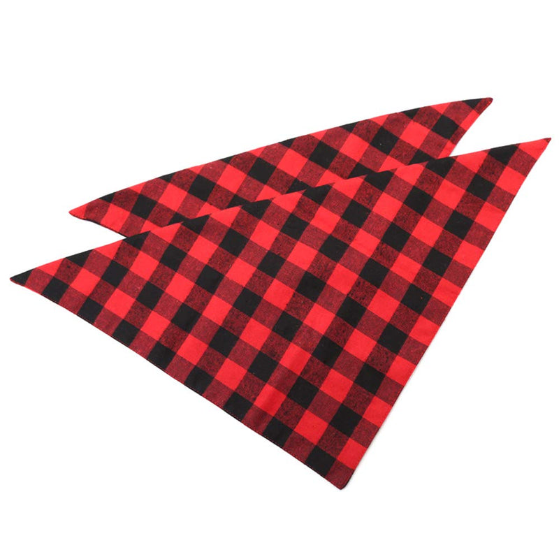 [Australia] - DKAF Classic Dog Plaid Bandana Scarf,Pet Dog Bandanas Bibs Adjustable Triangle Bibs Scarf for Dogs Cats Pets Animals 