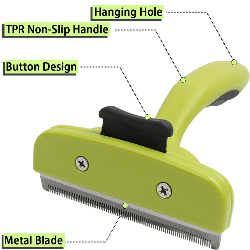 JVHLOV dog brush for medium-sized dogs to remove undercoat, for cats and small dogs, grooming brush, dog hair removal, flea comb - PawsPlanet Australia