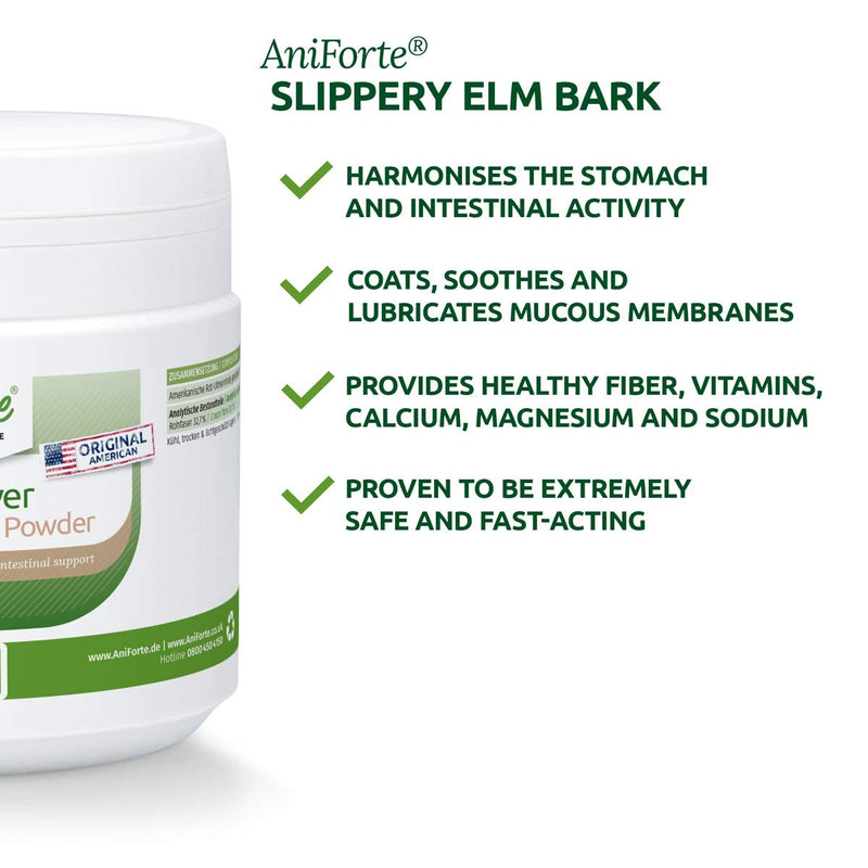 AniForte Slippery Elm Powder 100g: Slippery Elm for Cats & Dogs - Harmonises Stomach and Gastrointestinal Activity - PawsPlanet Australia