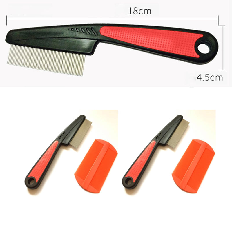 2 sets of 4 flea comb dogs, flea comb for cats, flea comb dog, cat flea comb, cat comb, nit comb, dog brush lice comb nit comb for cats and dogs flea comb for removing fleas - PawsPlanet Australia