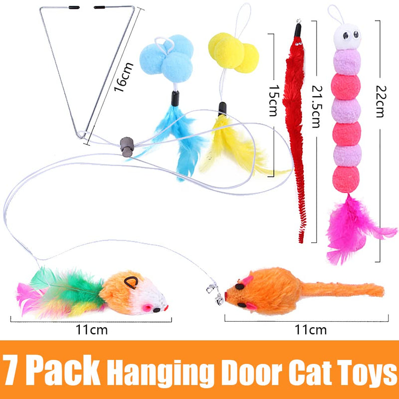7 pieces cat toy door frames for cats and kittens, cat toy self-occupation hanging door frames, cat toy mice set - PawsPlanet Australia