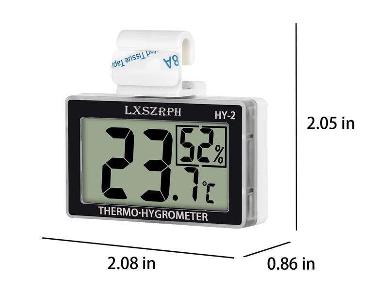 LXSZRPH Reptile Thermometer Hygrometer HD LCD Reptile Tank Digital Thermometer with Hook Temperature Humidity Meter Gauge for Reptile Tanks, Terrariums, Vivarium (1pack) 1pack - PawsPlanet Australia