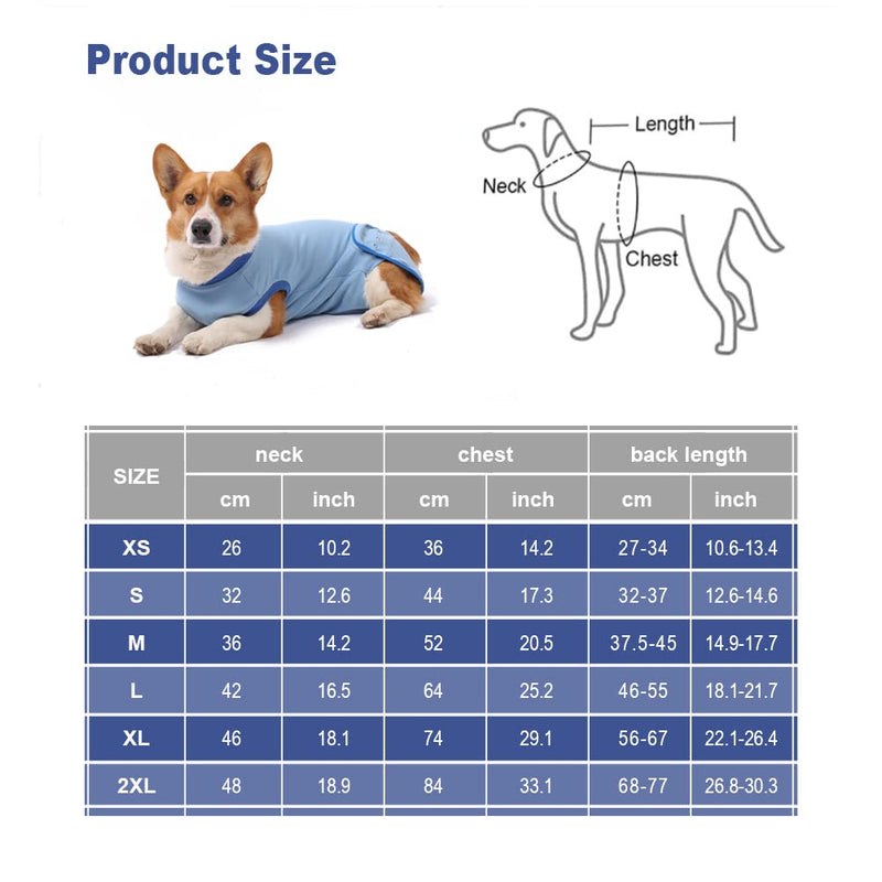 Dog Surgical Recovery Suits, Dog Recovery Suit, Cat Onesie After Surgery, Dog Body Suit Recovery, Surgery Suit for Male Female Dog Cat, Anti-Licking Pet Surgical Recovery Snuggly Suit XS Blue - PawsPlanet Australia