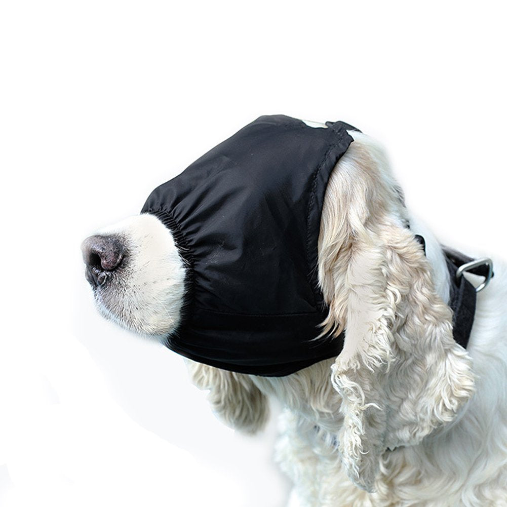 DELIFUR Dog Calming Cap Eye Mask Nylon Shading Pet Anxiety Mask Muzzle for Grooming Anti-Car Sickness (L) Large - PawsPlanet Australia