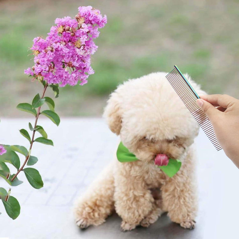SH Artisan-SH Stainless Steel Pet Comb, Can Clean Hair and Prevent Knots, Suitable for All Types of Pets, Wide Canines and Narrow Teeth (7.4 Inches) - PawsPlanet Australia