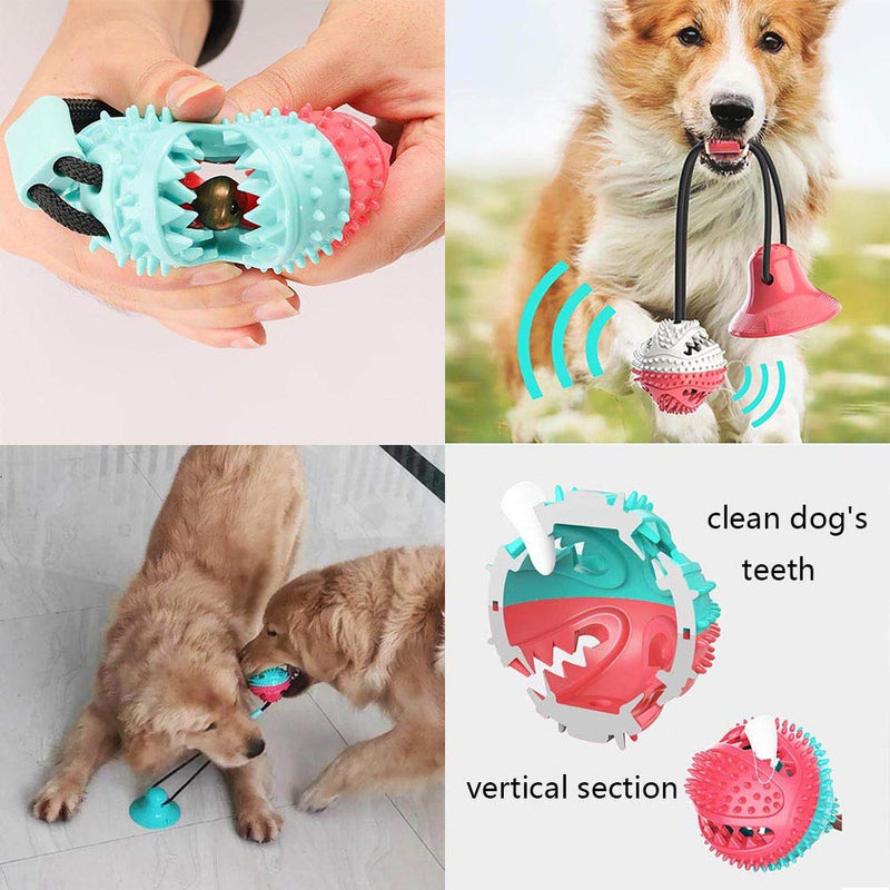 Toyame-Suction Cup Tug of War Dog Toys ,Dog Interactive Training Puzzle Toys, Teeth Cleaning Chew Ball Rope Toy with Bell, Treat Dispensing Ball Toy,The Tug Toy for Dogs - PawsPlanet Australia